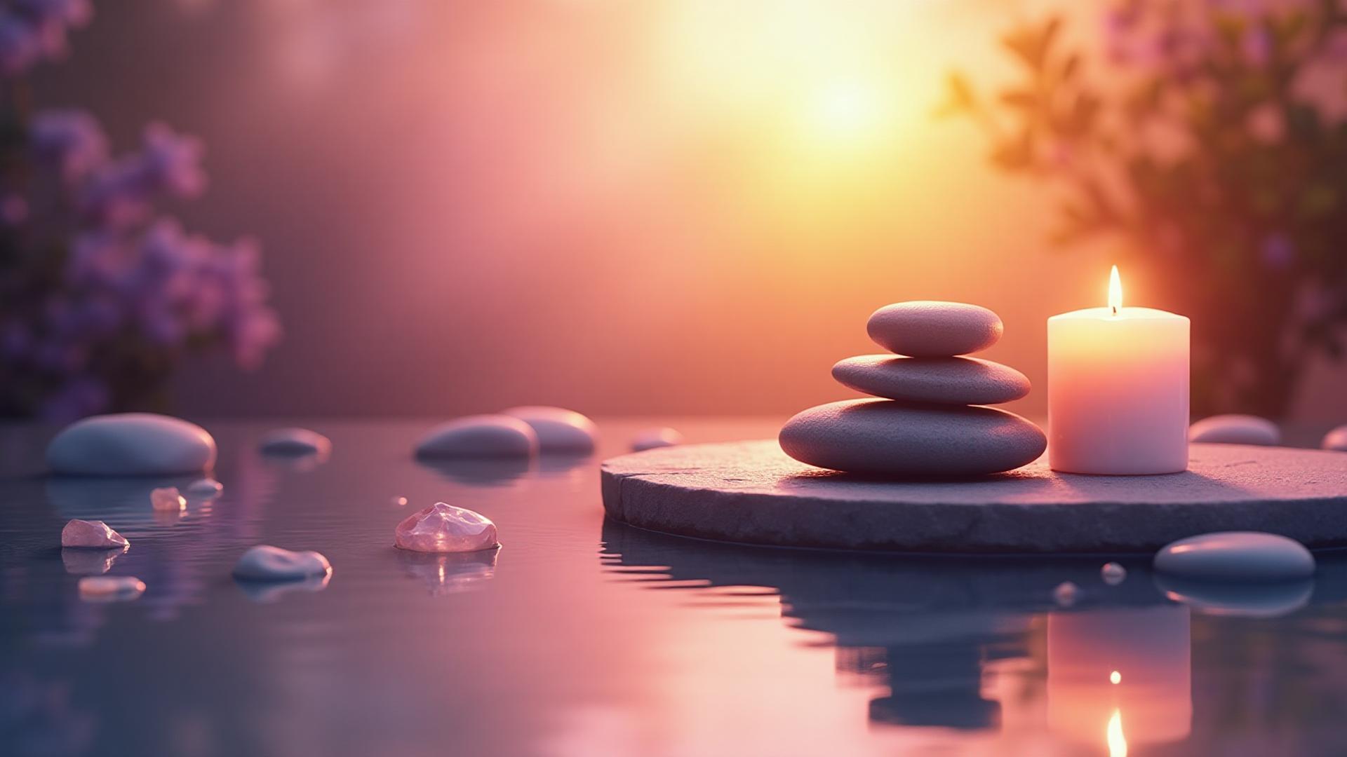 Relaxing Reiki Revive wellness setting