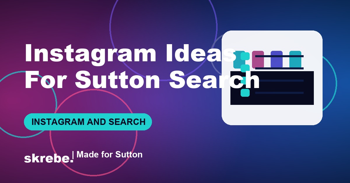 Branded skrebe cover showing Instagram-style local posts for Sutton businesses