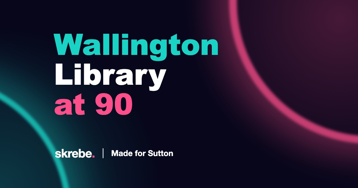 skrebe cover reading Wallington Library at 90